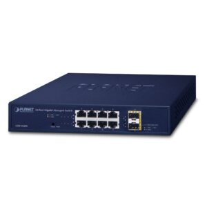 De Planet 8-poort 10/100/1000Mbps + 2-poort 100/1000X SFP Managed Ethernet Switch is uit voorraad leverbaar bij shop4power.nl