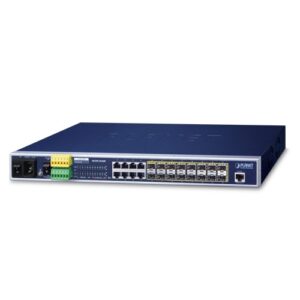 De Planet L2+ 16-poort 100/1000BASE-X SFP + 8-poort 10/100/1000BASE-T Manged Metro Switch is uit voorraad leverbaar bij Shop4power