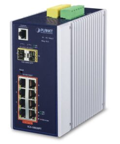 De IGS-10020PT industriële 8-poort 10/100/1000T 802.3at PoE + 2-poort 1G/2.5G SFP managed switch is op voorraad bij Shop4power.nl