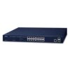 De GS-4210-16T2S 16 poort Layer 2 managed Gigabit Ethernet Switch met 2 SFP interfaces is uit voorraad leverbaar bij shop4power, dè Planet leverancier van de Benelux.