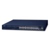 De Planet GS-4210-24T2S 24 poorts Layer 2 managed Gigabit Ethernet Switch met 2 SFP interfaces, op voorraad bij Shop4power.nl