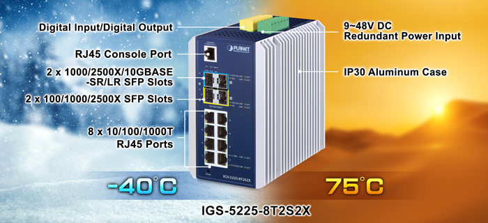 Planet IGS-5225-8T2S2X specs