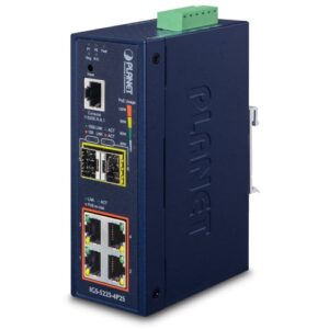 De Planet IGS-5225-4P2S 4 poort 10/100/1000T POE+ managed L2+ industriële switch met 2 poort 100/1000X SFP