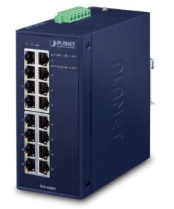 De Planet IGS-1600T 10/100/1000BASE-T industriële 16 poort DIN-Rail ethernet switch is bij Shop4power uit voorraad leverbaar.