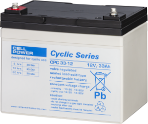 Cyclische batterij 12 Volt 33 Ah CPC33-12 uit voorraad leverbaar bij shop4power