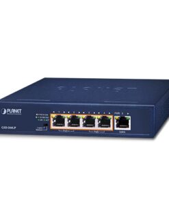 The Planet GSD-504UP is a Ultra Power Gigabit 5 port switch with 2 ports Ultra Power, 2 Ports High Power and an uplink port. The Switch is available at shop4power
