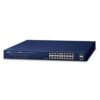 16-poort Gigabit Power over Ethernet Switch met extender 250meter functie + 2 SFP poort is uit voorraad leverbaar bij shop4power.nl