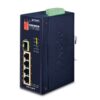 Planet ISW-514PTF 4-port industrial 10/100TX 802.3at PoE+ met 1-port SFP 100FX Ethernet switch op voorraad bij shop4power