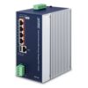 De Planet BSP-360 Industriële Groene 5-poort Gigabit Managed Switch/Router met 4 POE+ poorten is uit voorraad leverbaar bij shop4power