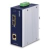 De Industriële Planet IGUP-1205AT 2 poort 100/1000X naar 1 poort 10/100/1000T 802.3bt PPE++ media converter is uit voorraad verkrijgbaar bij shop4power, de Planet webshop van Nederland