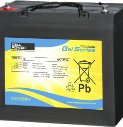 De Cellpower CPG75-12, 12 Volt 75Ah GEL batterij, is bij shop4power uit voorraad leverbaar tegen de beste prijzen.