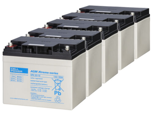 Extreme accu 5 stuks 12Volt 33 Ah bij shop4power