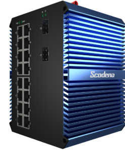 De Scodeno XPTN-9000-65-2GX16GT-X industriële 16 poorts Gigabit T en 2 poorts Gigabit SFP switch is uit voorraad leverbaar bij shop4power, dé Exclusieve importeur van Scodeno switches