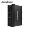 De Scodeno XPTN-9000-65-1GX4GP industriële Din-rail Switch met 4 poorten 10/100/1000BASE-T met 802.3af en at Power over Ethernet en 1 poort 1000BASE-X SFP is EXCLUSIEF voor de Benelux uit voorraad leverbaar bij shop4power.nl