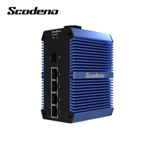 De Scodeno XPTN-9000-65-1GX4GP-X industriële Din-rail Switch met 4 poorten 10/100/1000BASE-T IEEE802.3af en at Power over Ethernet en 1 poort 1000BASE-X SFP is EXCLUSIEF voor de Benelux uit voorraad leverbaar bij shop4power.nl