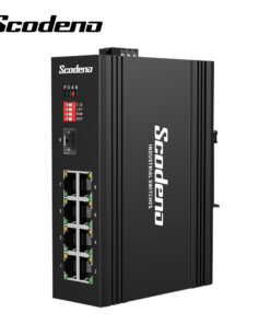 De Scodeno XPTN-9000-65-1GX8GP industriële Din-rail Switch met 8 poorten 10/100/1000BASE-T IEEE802.3af en at Power over Ethernet en 1 poort 1000BASE-X SFP is EXCLUSIEF voor de Benelux uit voorraad leverbaar bij shop4power.nl