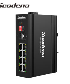 De Scodeno XPTN-9000-65-2GX8GP industriële Din-rail Switch met 8 poorten 10/100/1000BASE-T IEEE802.3af en at Power over Ethernet en 2 poorten 1000BASE-X SFP is EXCLUSIEF voor de Benelux uit voorraad leverbaar bij shop4power.nl