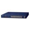 De Planet GSW-2620HP 24-poort High Power PoE Gigabit Switch met Extender functie tot 250 meter is bij Shop4power.nl uit voorraad leverbaar.