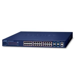 De SPS-5240-24P4X Stackable managed L2+ 24 poort High Power PoE switch is het goedkoopst verkrijgbaar bij shop4power