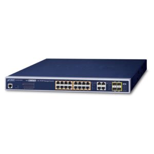 De Planet GS-4210-16P4C 16-poort PoE+ Switch bij Shop4power
