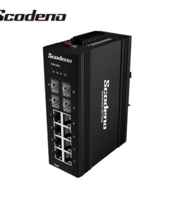 Industriële Din-rail 8 poorts Gb POE switch met 4 poort SFP
