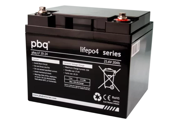 De PBQ LF20-24 LiFePo4 batterij
