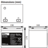 CLN40-24 Litium batterij afmetingen