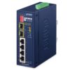 De Planet IGS-624PTF industrial Din-Rail switch
