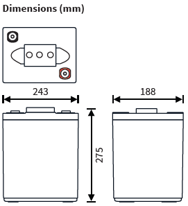 Cellpower CPXC225-6HE afmetingen